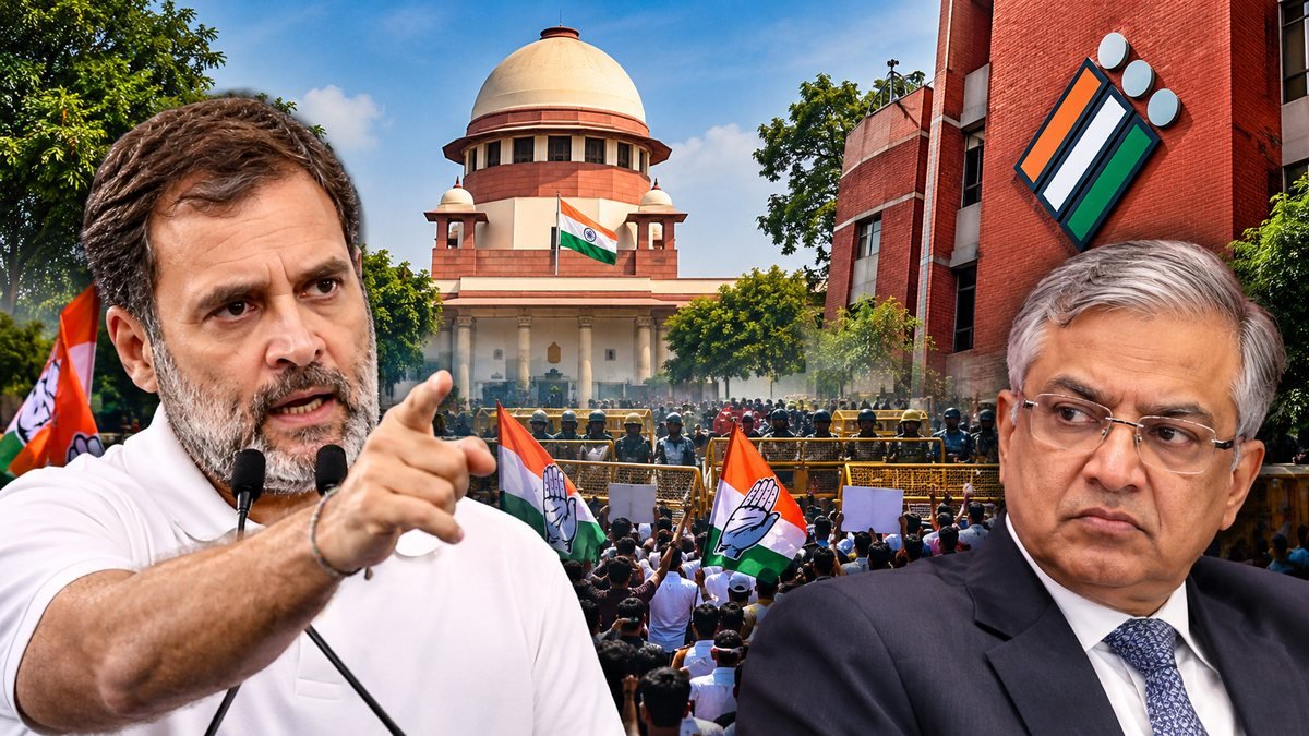 INDIA Bloc protest over Election Commission controversy in Delhi