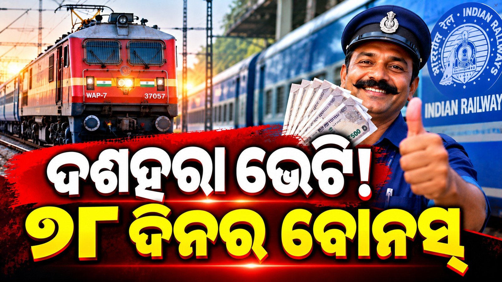 Railway Bonus 2026 – ଦଶହରା ଭେଟି ୭୮ ଦିନର ବୋନସ୍