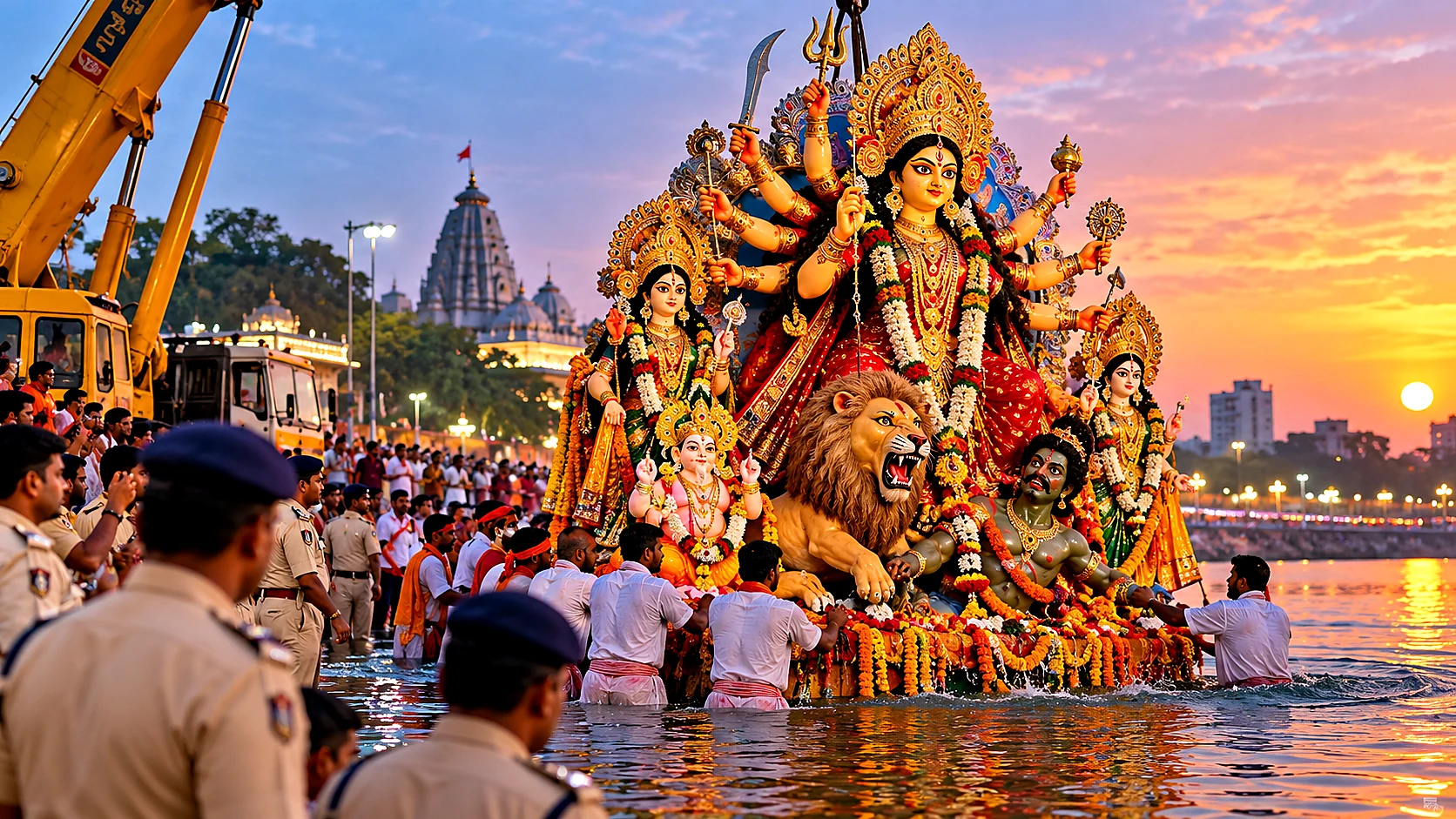 Bhubaneswar Durga Puja Visarjan 2026: Durga Puja Visarjan in Bhubaneswar with police security and river immersion arrangements